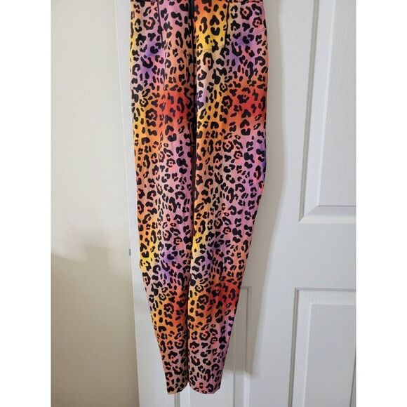 Savage x Fenty Rhianna Hotline rainbow leopard jumpsuit Sz L - Picture 6 of 11